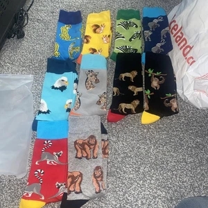 10 Pairs Mens WomenUnisex Socks Animals Size 7-12 - Picture 1 of 13