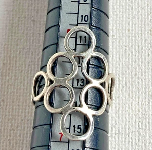Anillo Vintage Diseño Círculo Artesanal Esterlina Talla 6 - Imagen 1 de 4