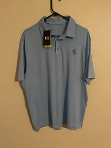 Under Armour Light Blue Performance Golf Polo Shirt Country Club- Men's XL - New - Picture 1 of 3