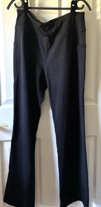 Pantalones largos deportivos de yoga negros para mujer Bota Pierna Bolsillo Talla L - Imagen 1 de 5