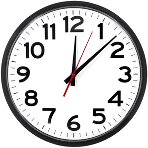 14" Atomic Wall Clock, Black, Easy to Read, Perfect for Home, Office, School,... - Picture 1 of 9