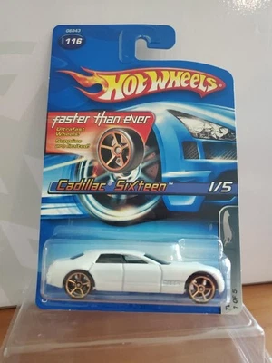 Hot Wheels 2005 Twenty + Cadillac Sixteen en blanco - más rápido que nunca FTE Foto 1 de 4