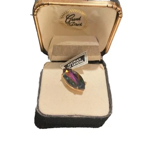 Vintage Swank Grand Prix Purple Austrian Crystal Tie Tack - Picture 1 of 9