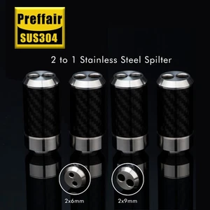 Preffair Cable Management Y Boot for Neat Audio Setup Stainless Steel Spilter - Picture 1 of 15