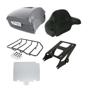King Trunk Backrest Pad Mount Fit For Harley Touring 2014-2024 - Picture 1 of 11