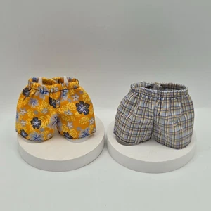 Barbie Ken Fashion Pack 2003 blau kariert & Blumen Boxershorts Set Original Mattel - Bild 1 von 7