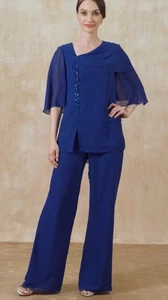 BNWT JJs House Chiffon Fully Lined Two Piece Trouser Suit Size 20 - Picture 1 of 4