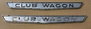 2 Club Wagon Emblems 1962 1963 1964 1965 1966 1967 Ford Econoline - Picture 1 of 8