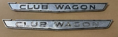 2 Club Wagon Emblems 1962 1963 1964 1965 1966 1967 Ford Econoline - Image 1 of 4