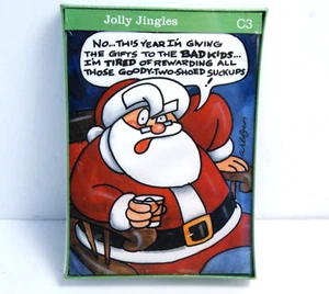 Humorous Christmas Cards Santa Giving the Gifts to the Bad Kids Set of 18 Cards - Picture 1 of 8
