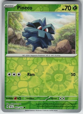 Pokemon Pineco 002/162 SV05: Temporal Forces NM Reverse Holo card - Image 1 of 2