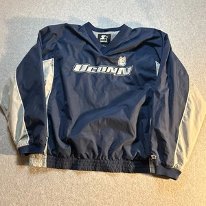 VTG Starter UConn Huskies Pullover Jacket - Mens Size Large L - Picture 1 of 5