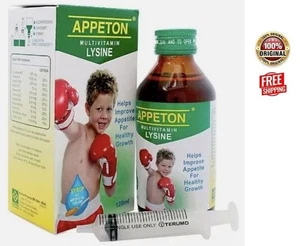 Appeton Lisina Sciroppo Multivitaminico per una Crescita Sana Migliore Appetito 120ml - Foto 1 di 4