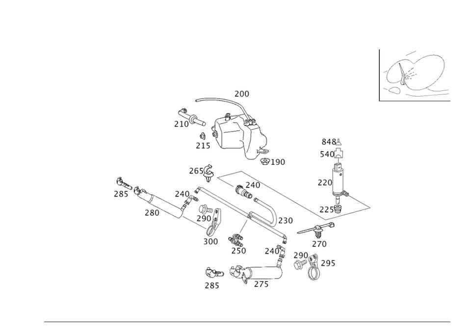 Parabrisas boquilla original Mercedes-Benz Wshr Syst 211-860-11-47 Foto 1 de 1