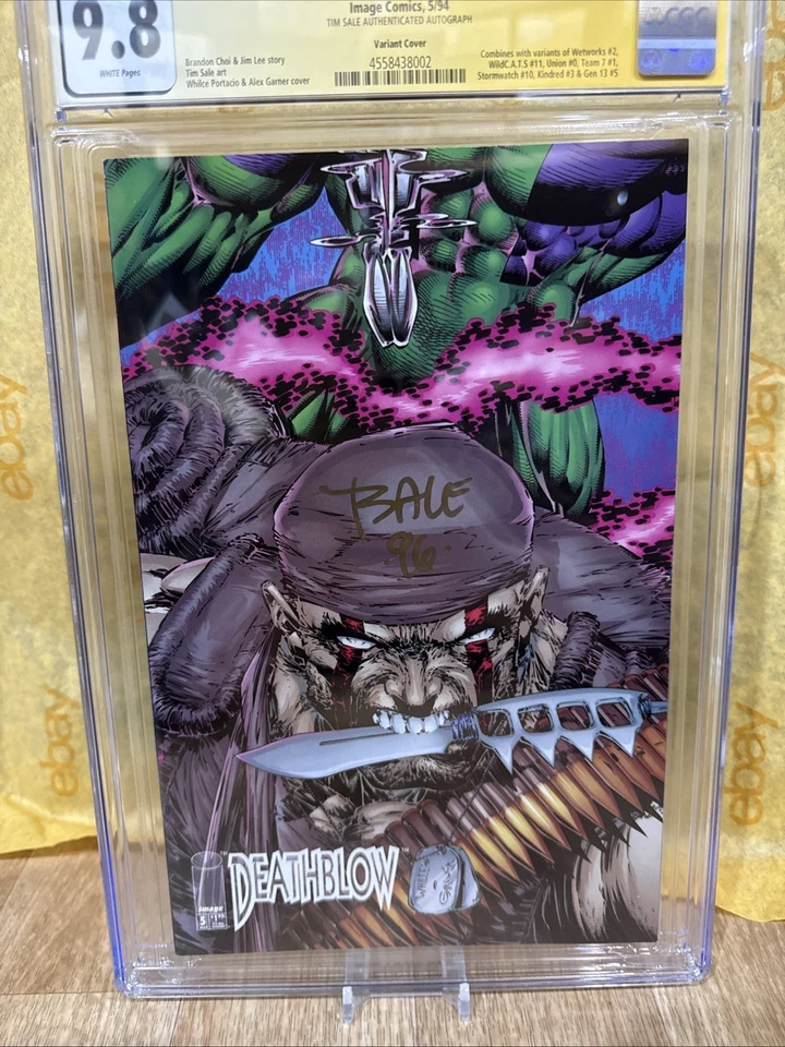 DEATHBLOW #5 Image Comics CGC SS 9.8 signed Tim Sale Art  connecting Variant - Image 1 of 3