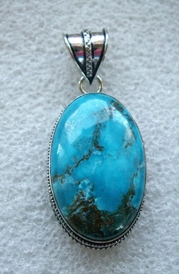 TÜRKIS  Edelstein ANHÄNGER   Silber pl.    EINZIGARTIG / NEU! - Bild 1 von 4