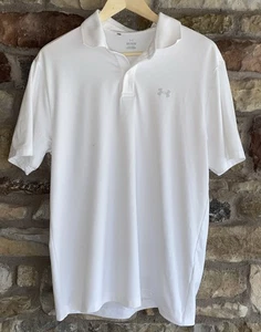 Under Armour Uomo UA Performance Bianco Texturizzato Polo Medium 1351129 - Foto 1 di 5