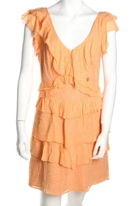 GUESS Mini Abito Donna Abito Taglia IT 36 arancione chiaro-bianco stile casual - Foto 1 di 5