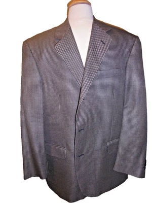 Casaco esportivo masculino Adolfo (Itália) Ethomas 3 botões peito único seda/lã marrom - Imagem 1 de 4