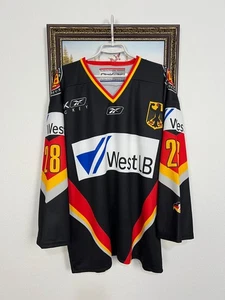 Vintage Reebok Germany Ice Hockey Jersey Mens Trikot Shirt Rare Sport Size L - Picture 1 of 17