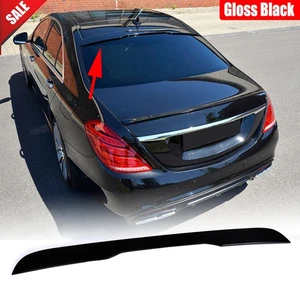 Gloss Black Rear Roof Spoiler Wing for Mercedes Benz W222 S400 S63 S65 2014-2020 - Picture 1 of 13