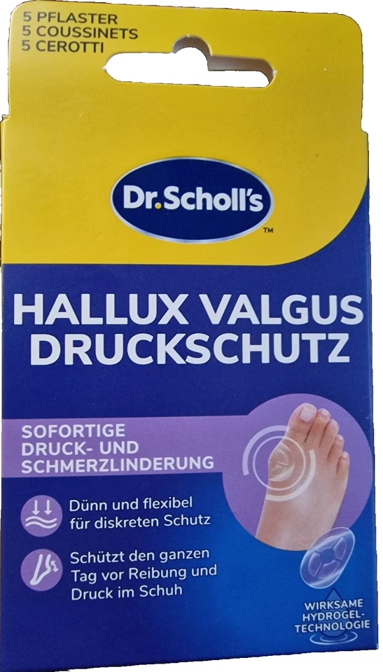 Dr. Scholl’s Hallux-Valgus Druckschutz mit Hydrogel Technologie NEU OVP