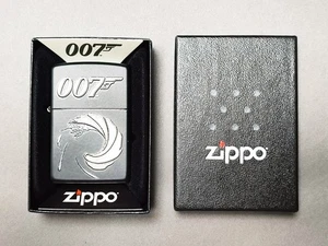 2021 GENUINE UNUSED ZIPPO LIGHTER 007 JAMES BOND 38054 - SWIRL MATTE BLACK - Picture 1 of 9
