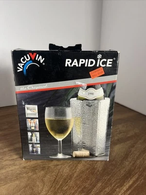 VacuVin The Original Rapid Ice Active Cooler botella de vino manga de enfriamiento plateada Foto 1 de 2