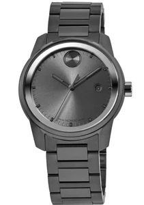 MOVADO BOLD $795 SCHWEIZER HERRENUHR GRAU GUNMETAL STLNSS STL MIT DATUM VERSO 3600860 - Bild 1 von 3