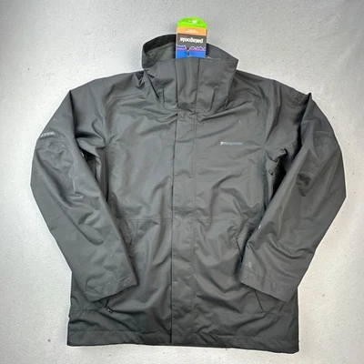 Chaqueta Patagonia Para Hombres Grande Negra Resistente a la Nieve Impermeable Exterior Lluvia H2No Senderismo Foto 1 de 4