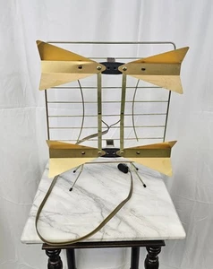 Antenna TV UHF vintage canali analogici rame ottone metà secolo moderna Sputnik - Foto 1 di 10