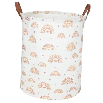 Boho Laundry Hamper,Girls Laundry Hamper,Waterproof foldable canvas 1 Rainbow - Image 1 of 4