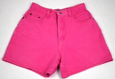 Pantalones Cortos Vintage Mejor Americano Talla 5/6 M Años 80 90 Algodón Rosa Caliente Cintura Alta Foto 1 de 4