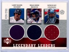 2002-03 UD SuperStars Legendary Leaders Walker/Griese/Roy TRIPLE JERSEY /250