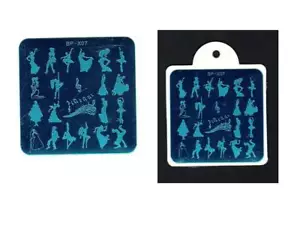 Arte en uñas estampado bailarina diseño hágalo usted mismo plantilla de manicura placa de imagen BP-X07 - Imagen 1 de 8