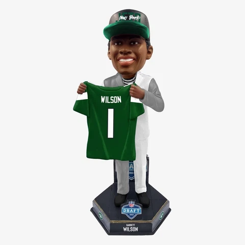 Garrett Wilson New York Jets 2022 Draft Pick No. 10 Bobblehead NFL Football Cover