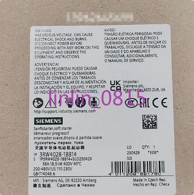 1Pcs New Siemens Motor starter 3RW4028-1BB14 - Image 1 of 1