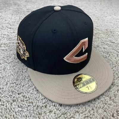 Sombrero de los Indios de Cleveland New Era Cinturón Óxido 2.0 100 Temporadas Parche Ajustado Gorra 7 3/4 Foto 1 de 4