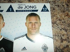 2017 MARCEL DE JONG VANCOUVER WHITECAPS MSL SINGLE PLAYER CARD 