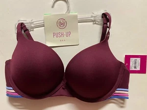 Sujetador Juniors SO- Micro push up UNDERWIRE NUEVO CON ETIQUETAS $24 ZG93B232R 36B universitario merlot - Imagen 1 de 7