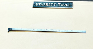 Starrett No.H610N   6 in Long Narrow Spring-Tempered Steel Rule with Inch Grad.