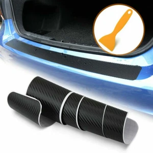 Car Accessories Carbon Fiber Film Car Trunk Guard Plate Sticker Moulding Trim - Picture 1 of 12