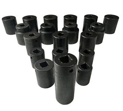 Lot of 19 Snap On Shallow 1/2" Drive Impact Socket 6 Point - Ships FREE - Image 1 of 3