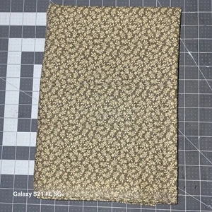 Baumwollstoff braun Blumenmuster - Bild 1 von 1