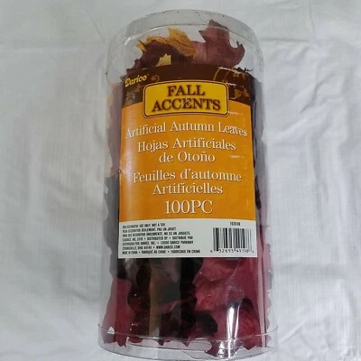 Hojas de Otoño 100 Piezas Otoño Artesanía Decoración Borgoña Amarillo Naranja Rojo Foto 1 de 4
