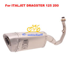 For Italjet Dragster 125 200 Exhaust Header Pipe Front Link Tube Slip-on Muffler