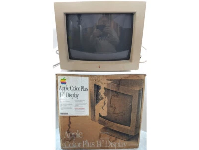 Vintage Apple Color Plus 14" Display Monitor M1787 with Original Box and Foam - Image 1 of 4