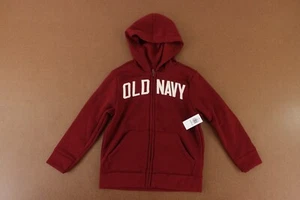 Old Navy Toddler Size 4T Deep Red Unisex Logo-Graphic Zip-Front Hoodie NWT - Picture 1 of 5