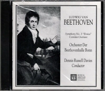 DAVIES "BEETHOVEN: SYMPHONY NO. 3/ EROICA, CORIOLAN OVERTURE" CD 1994 mhs sealed - Imagem 1 de 2