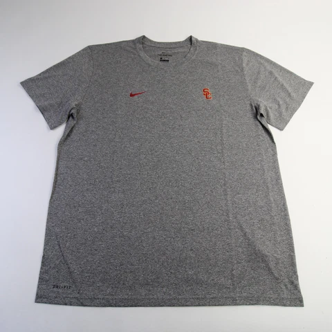 USC Trojans Nike Dri-Fit Short Sleeve Shirt Men's Gray New Cover